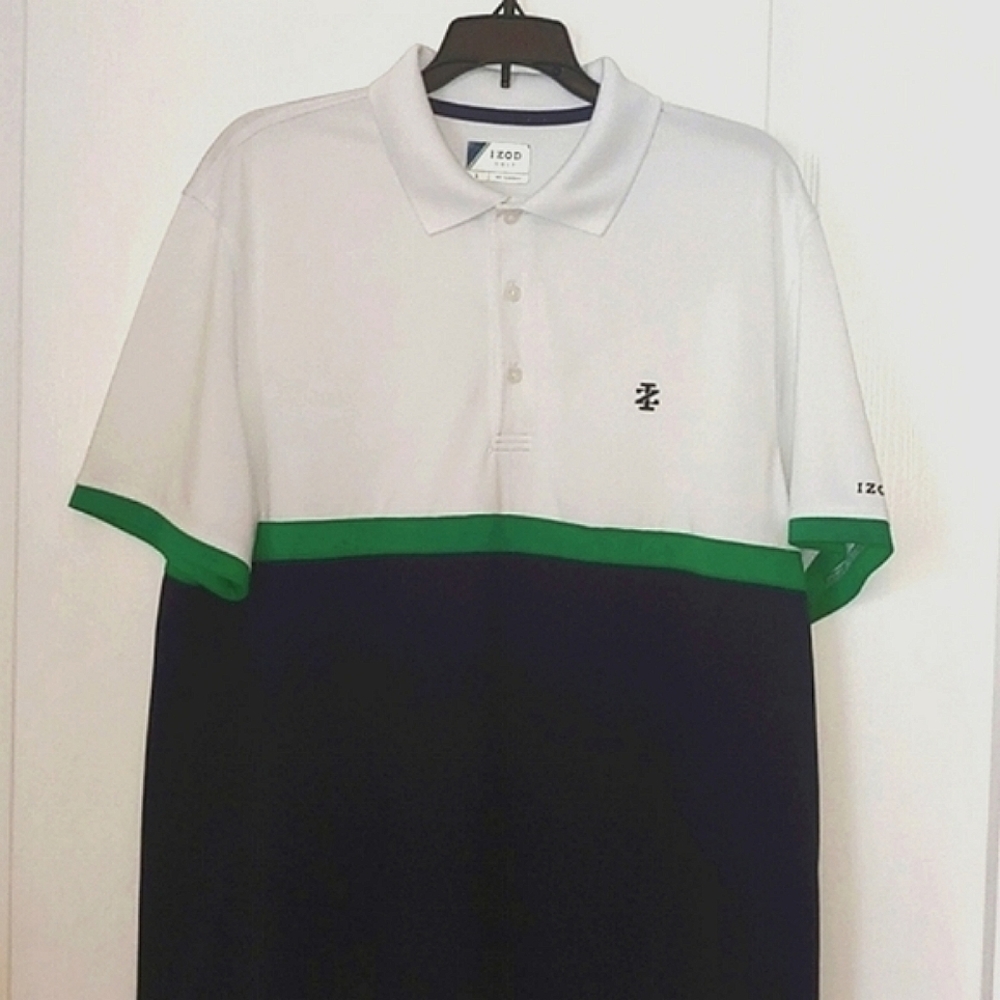 IZOD Golf Men's Short Sleeve Polo Shirt. Size Large. ⛳ Athletic